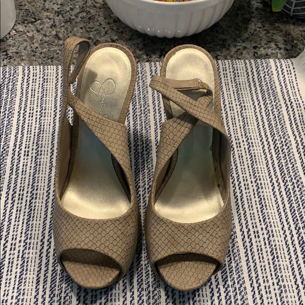 Snake skin Jessica Simpson heels.